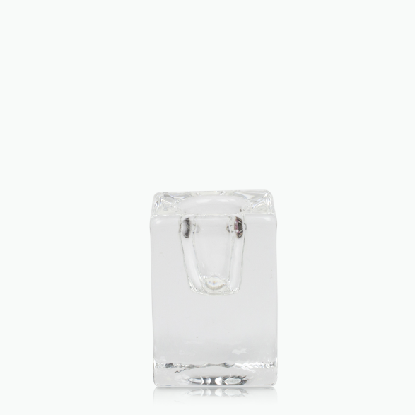 Glass Cube Candle Holder 6cm